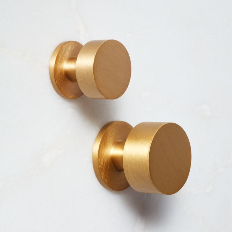 Logan Round 1" Brushed Brass Knob - image 5 of 8