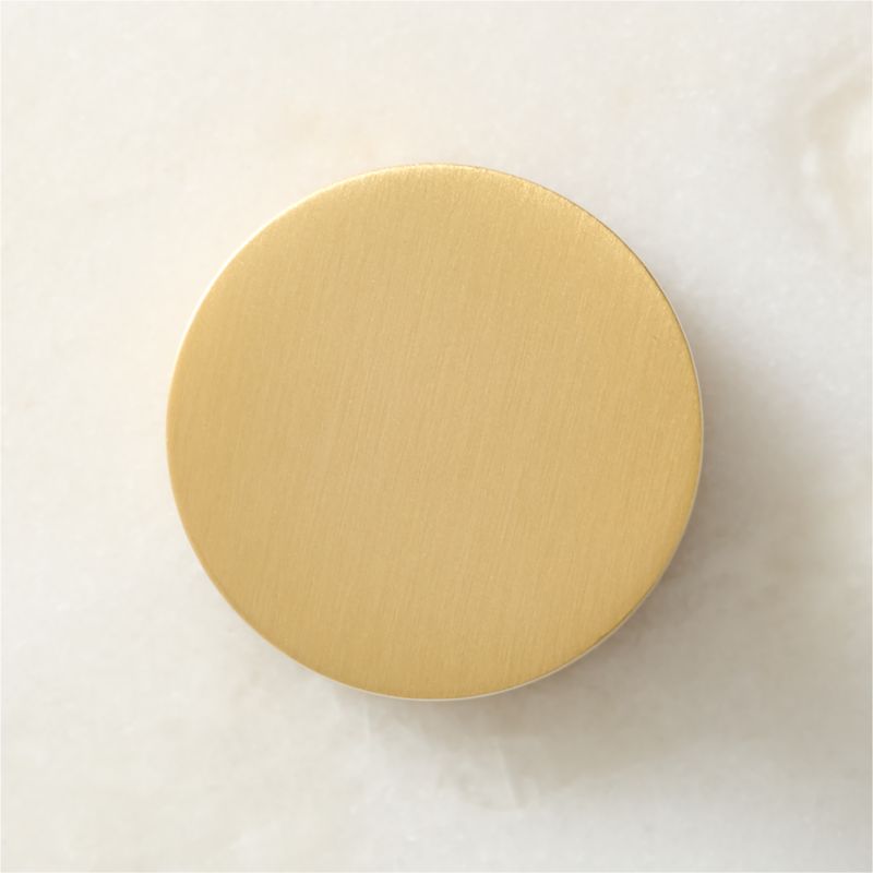 Logan Round Brushed Brass Cabinet Knob 1.25" - image 1 of 3