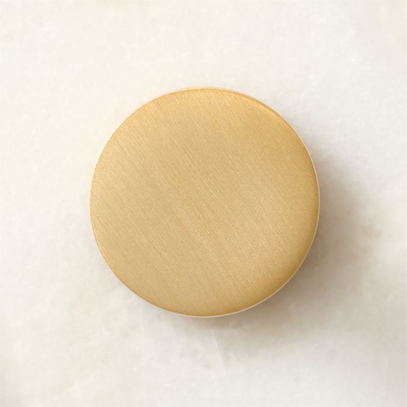 Logan Round Brushed Brass Cabinet Knob 1" - image 1 of 3