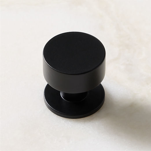 Logan Round Matte Black Cabinet Knob