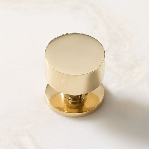 Logan Round Unlacquered Brass Cabinet Knob 1.25"
