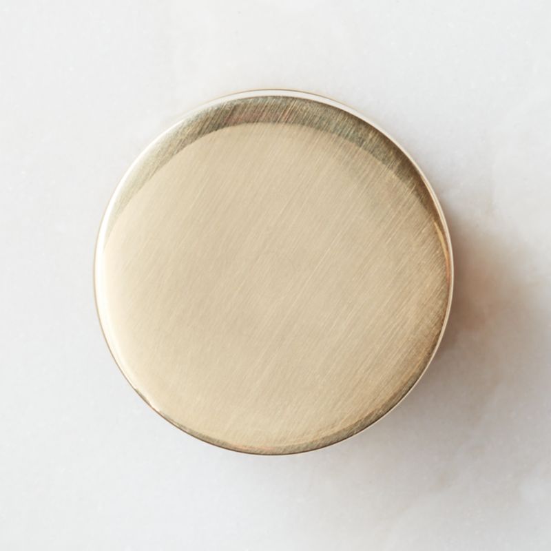 Logan Round 1 25 Unlacquered Brass Knob Reviews CB2 Canada   LoganPlshdUnldBrsKnobSHF22