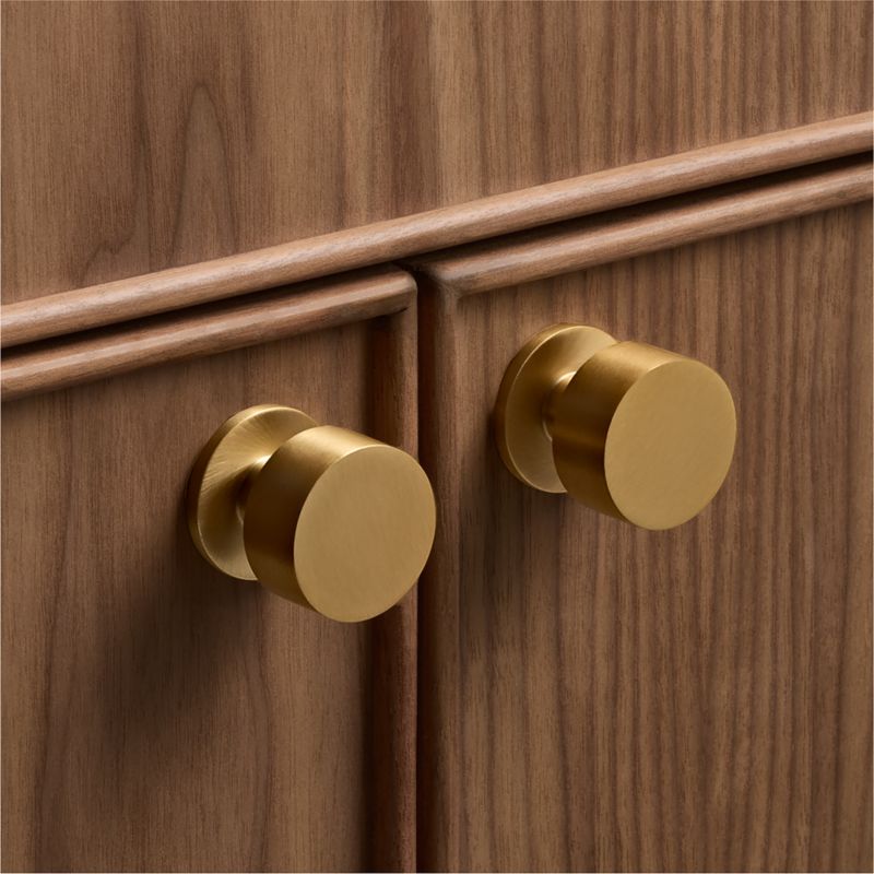 Logan Round Brushed Brass Cabinet Knob 1.25" - image 2 of 3