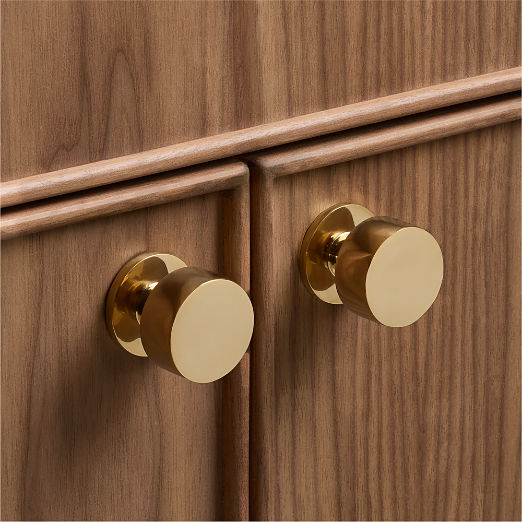 Logan Round Unlacquered Brass Cabinet Knob 1.25"