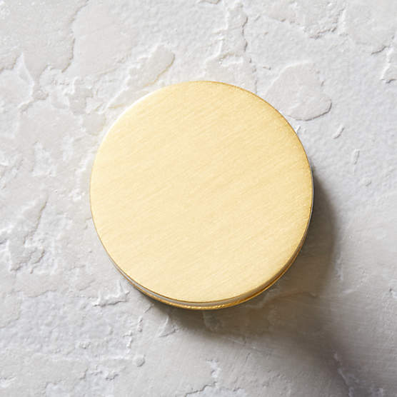 Logan Round Brushed Brass Knob 1.25"