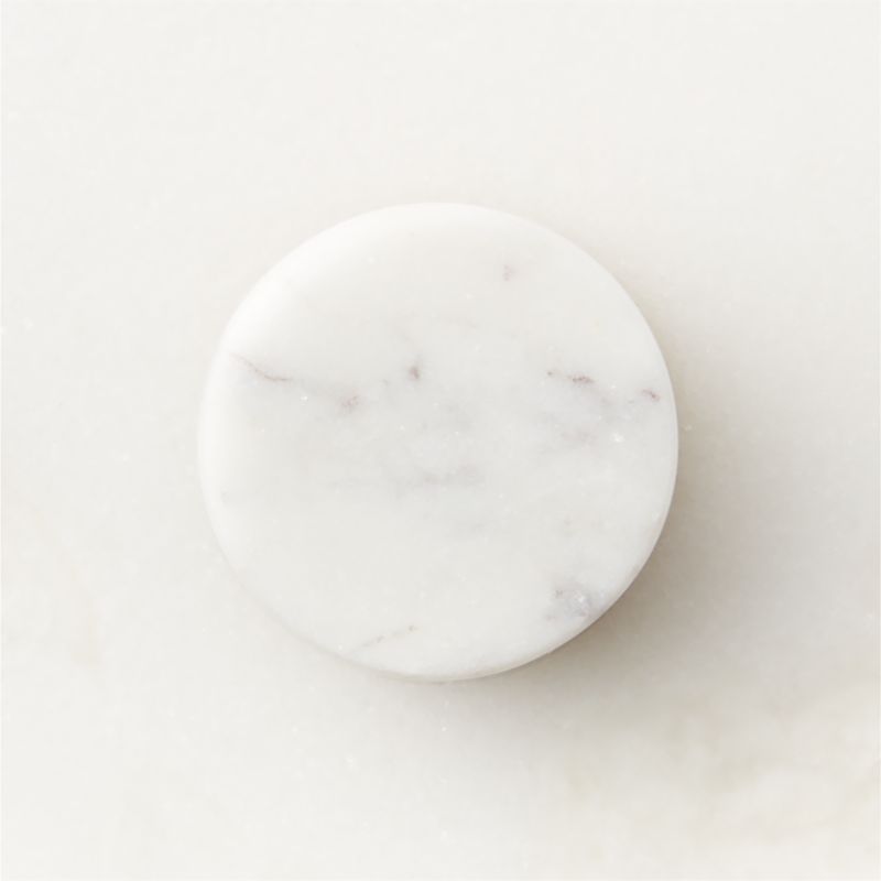 Logan Brushed Brass and Carrara Marble Knob 1.25'' - image 3 of 5