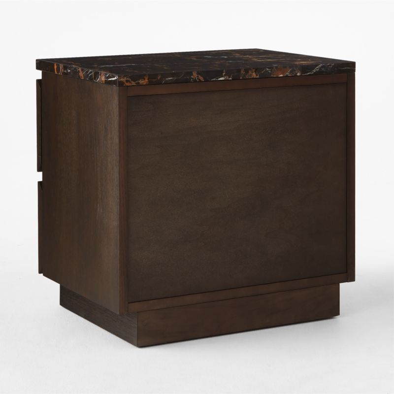 Logan 2 Drawer Oak Wood and Marble Nightstand - image 8 of 11