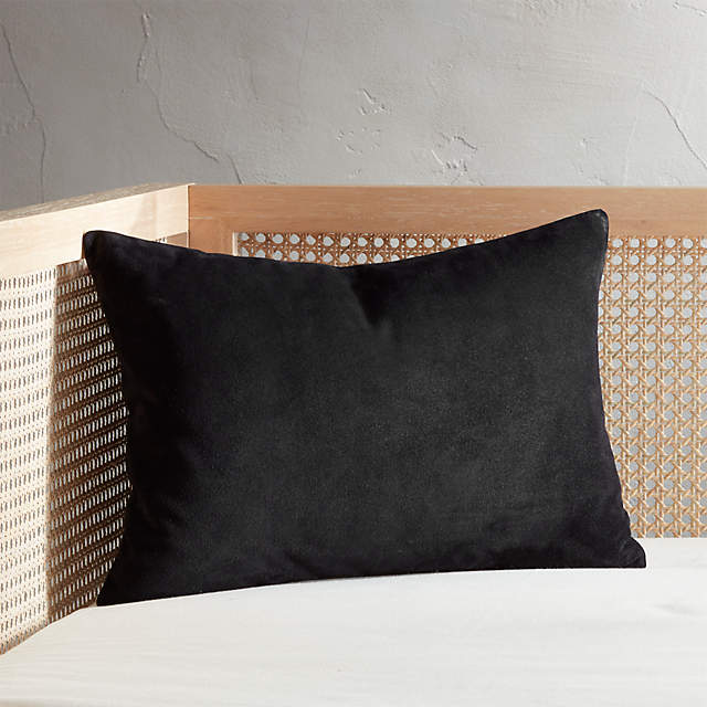 black suede throw pillows