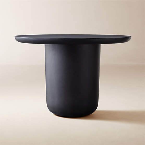 Lola 45" Round Black Concrete Dining Table