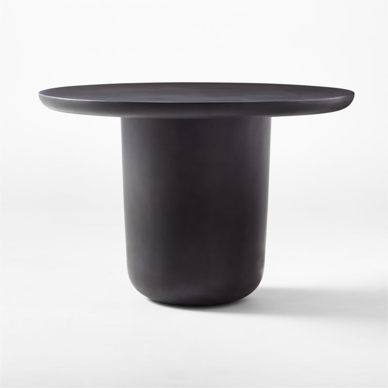 Lola 45" Round Black Concrete Dining Table - image 4 of 11