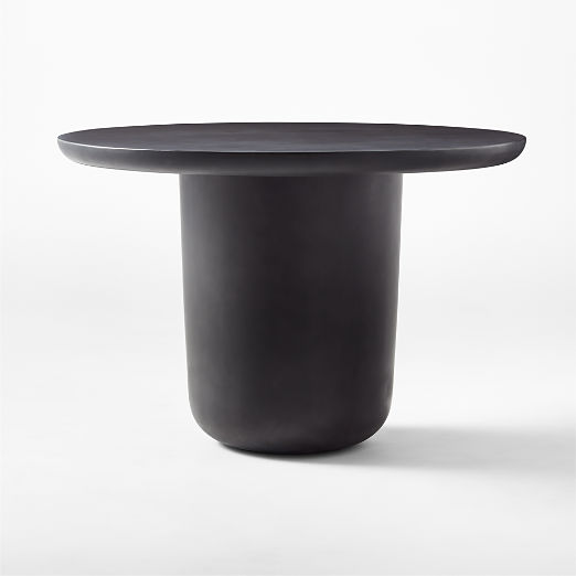 Lola 45" Round Black Concrete Dining Table