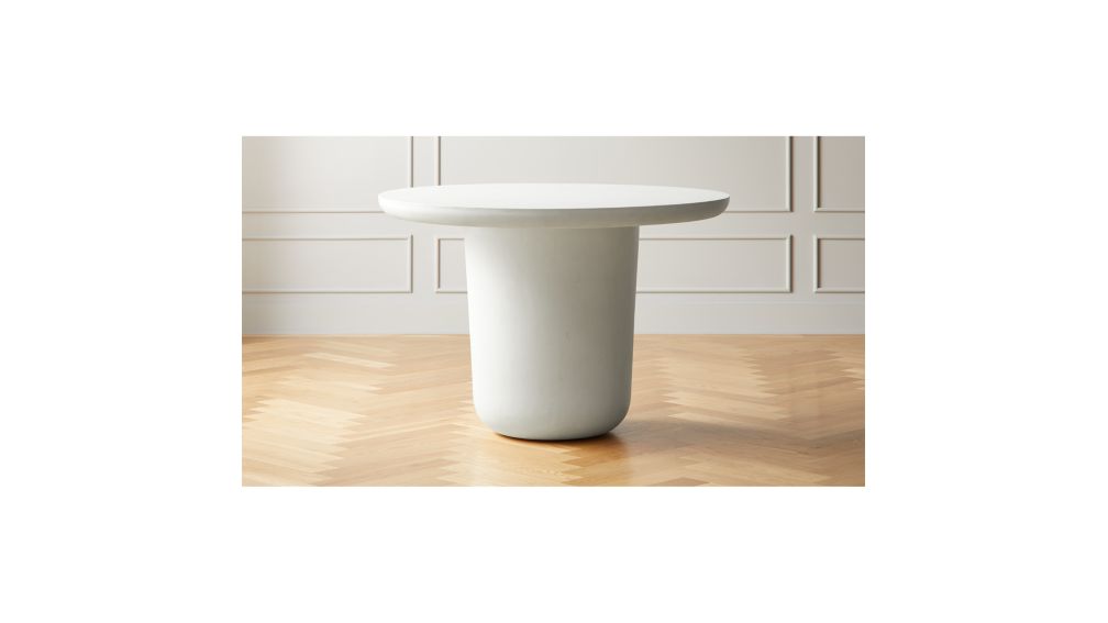 Lola Round Concrete Dining Table + Reviews CB2