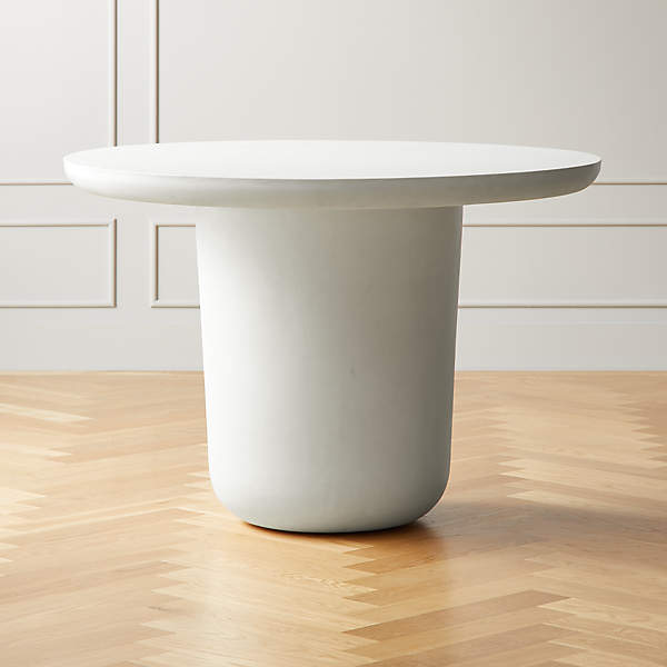 Lola Round Concrete Modern Dining Table, Cb2 Coffee Table Round Wood