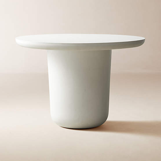 Lola 45" Round Ivory Concrete Dining Table