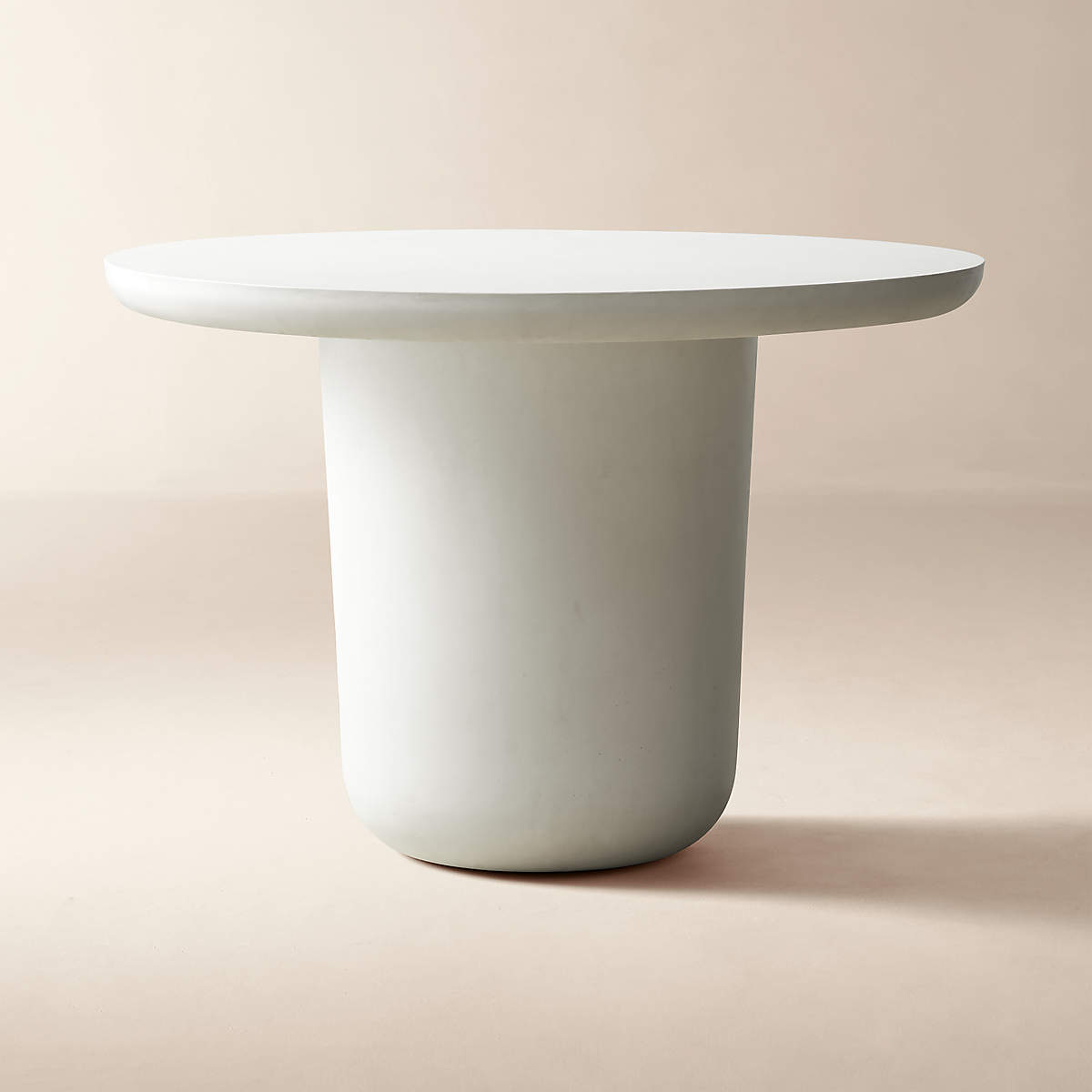 Lola Round Ivory Concrete Dining Table 45" + Reviews CB2 Canada