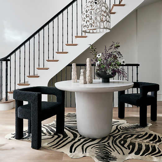 Stature Black Boucle Dining Armchair