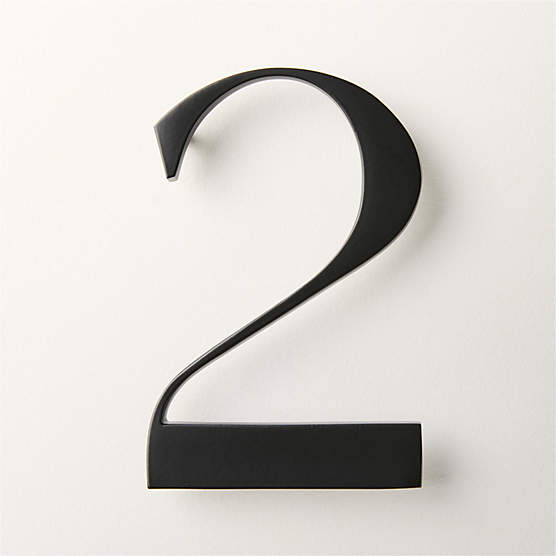 Lombard 6" Matte Black House Number 2