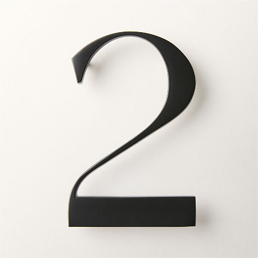 Lombard 6" Matte Black House Number 2