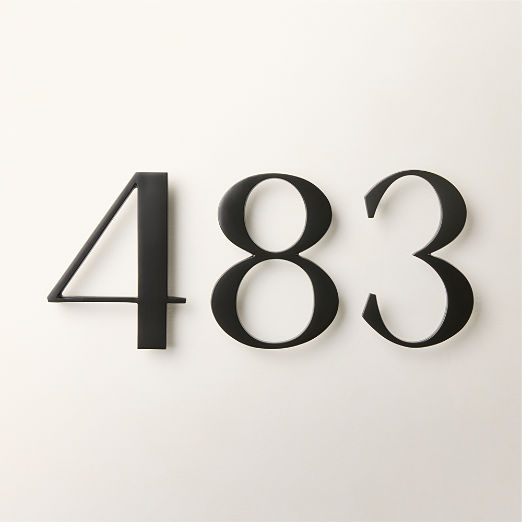 Lombard 6" Matte Black House Numbers