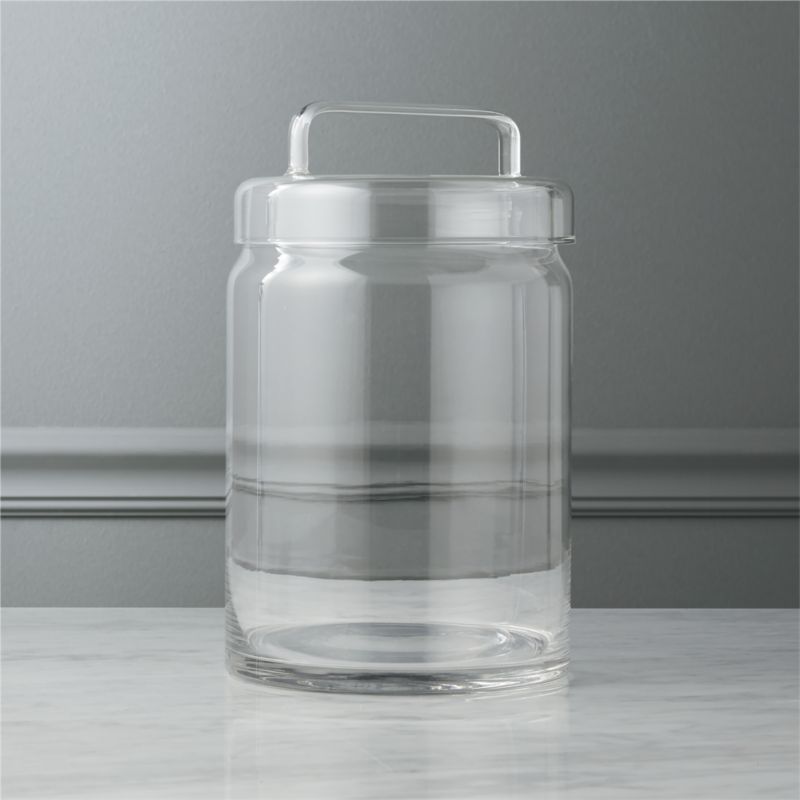 Modern Kitchen Canisters Cb2 Looking Glass Large Canister