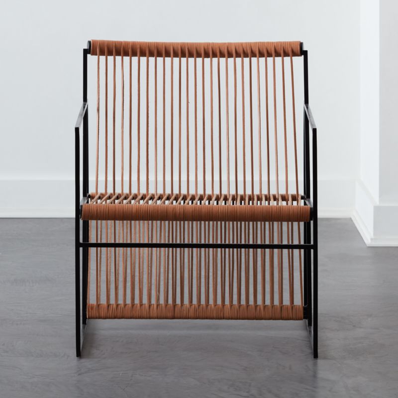 Loom Leather Lounge Chair + Reviews | CB2