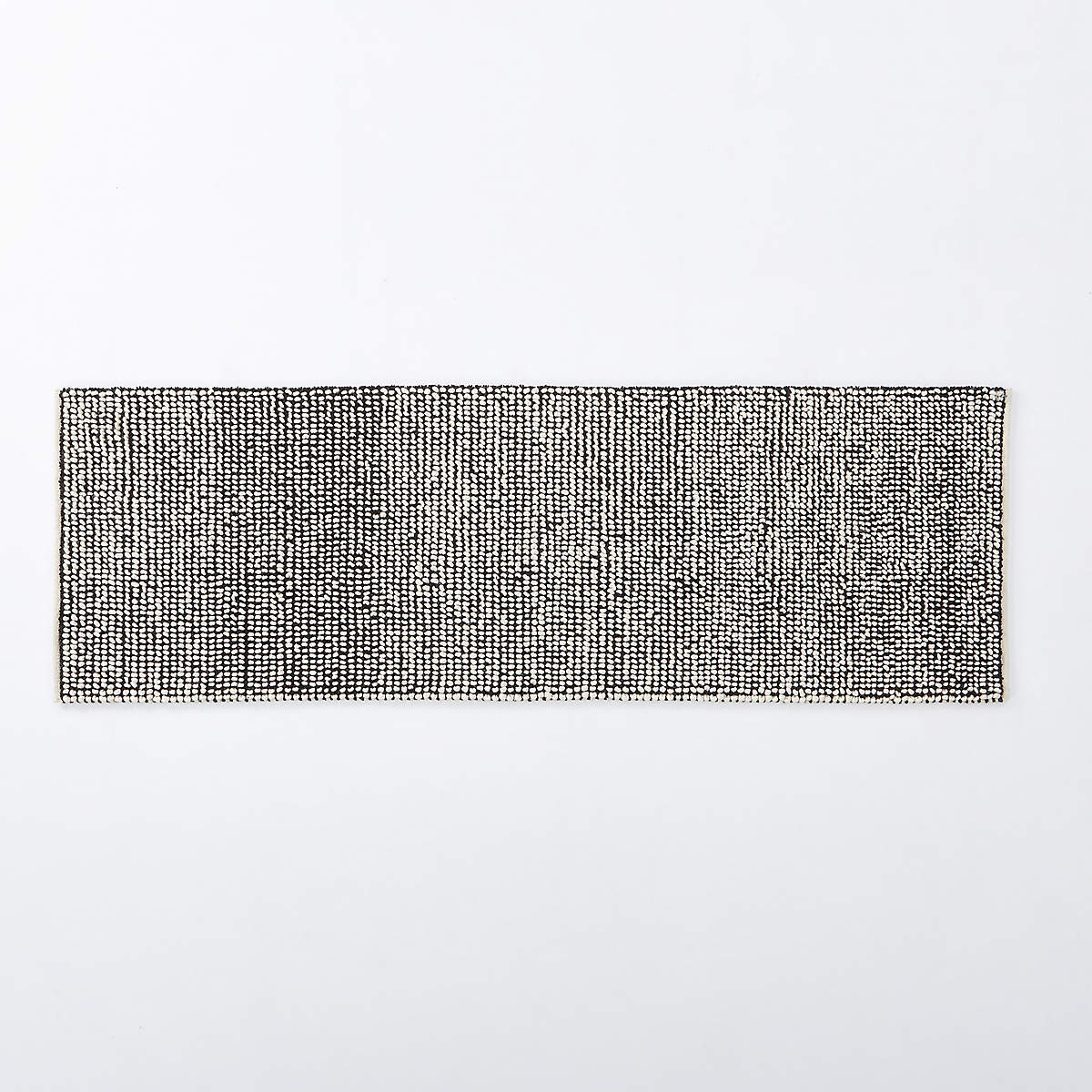 Loomis Black and White Loop Hallway Runner Rug 2.5'x8' + Reviews CB2