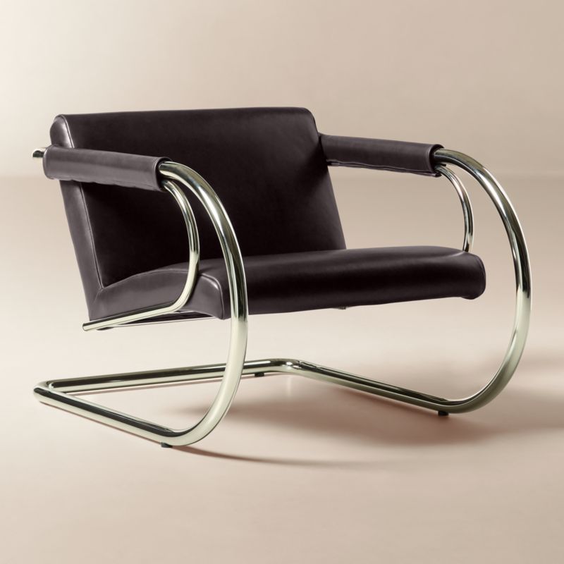 Loop Chocolate Leather Accent Chair by Andreas Hansen - image 2 of 10