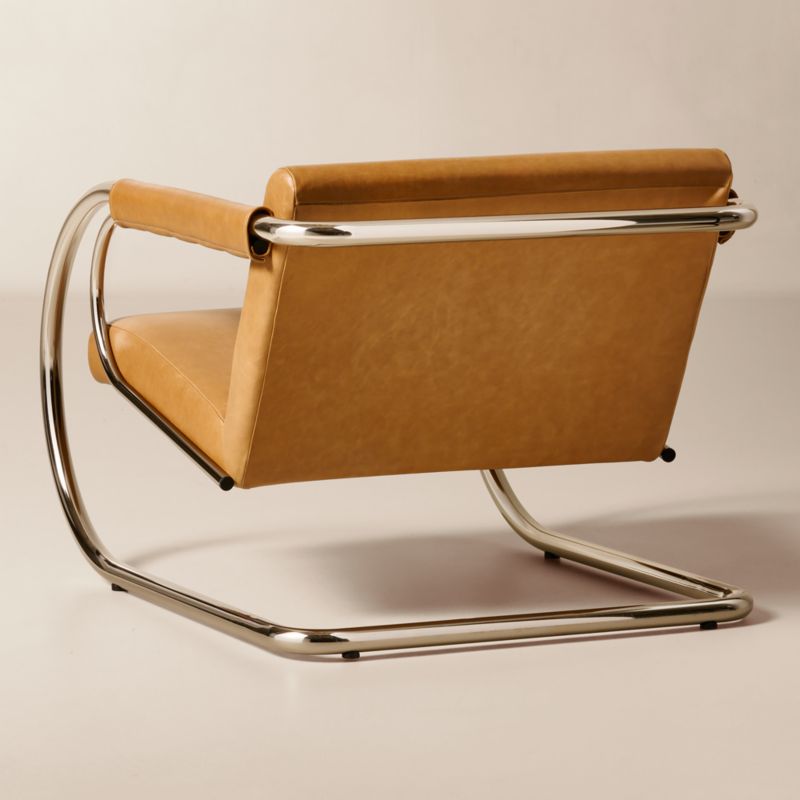Loop Light Brown Saddle Leather Accent Chair by Andreas Hansen - image 4 of 7