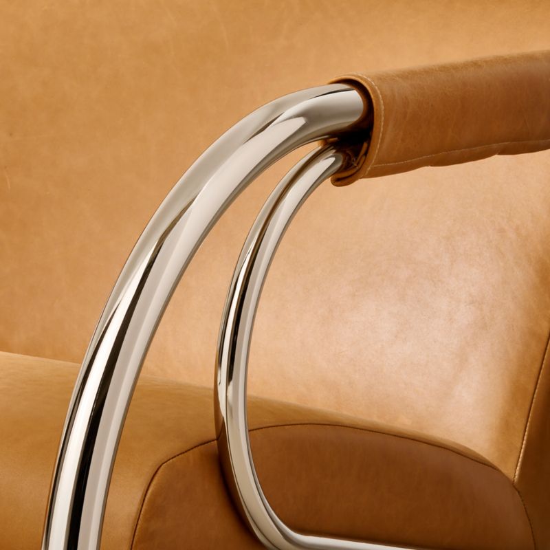 Loop Light Brown Saddle Leather Accent Chair by Andreas Hansen - image 5 of 7