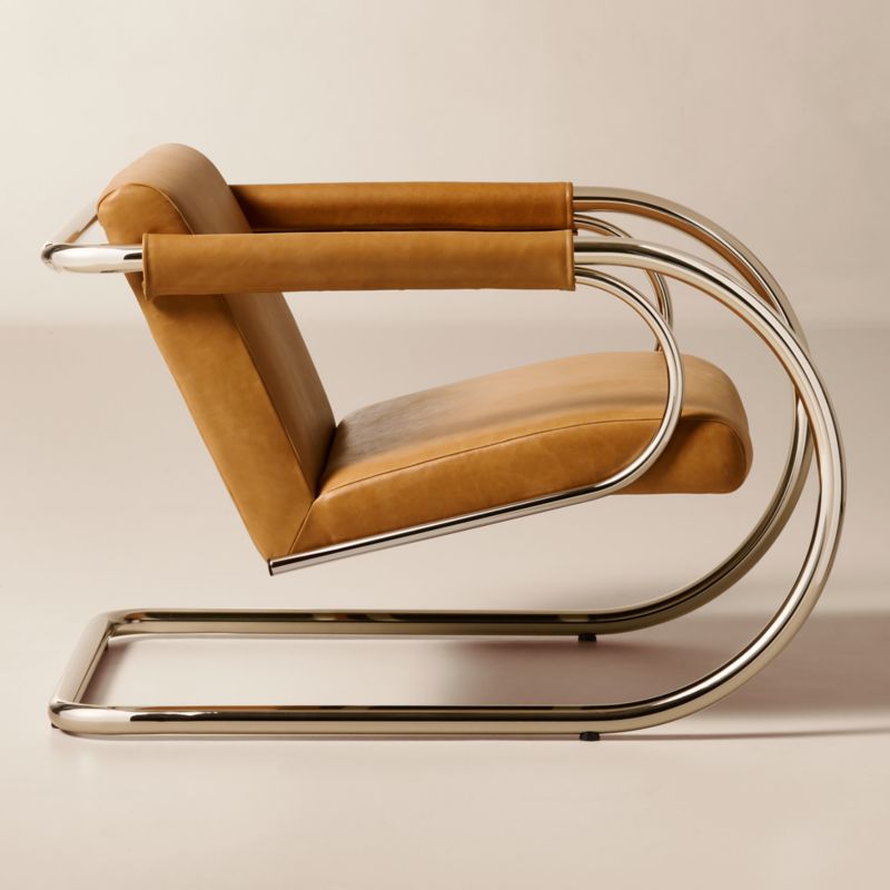 Loop Light Brown Saddle Leather Accent Chair by Andreas Hansen - image 3 of 7