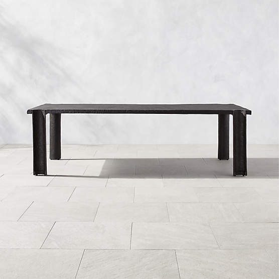 Lorenn 98" Cast Metal Outdoor Dining Table by Ross Cassidy