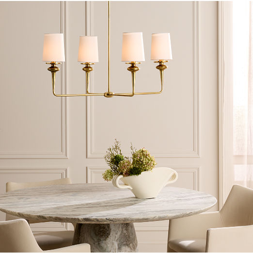Lorent 4-Light Aged Brass Pendant Light