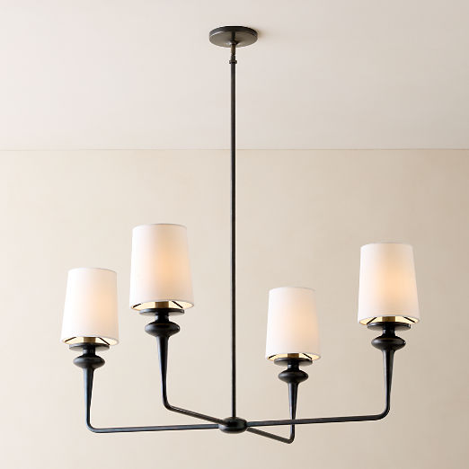Lorent 4-Light Blackened Brass Pendant Light