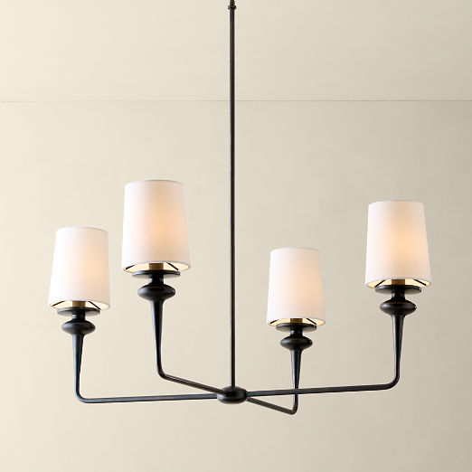 Lorent 4-Light Blackened Brass Pendant Light