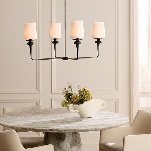 Lorent 4-Light Blackened Brass Pendant Light