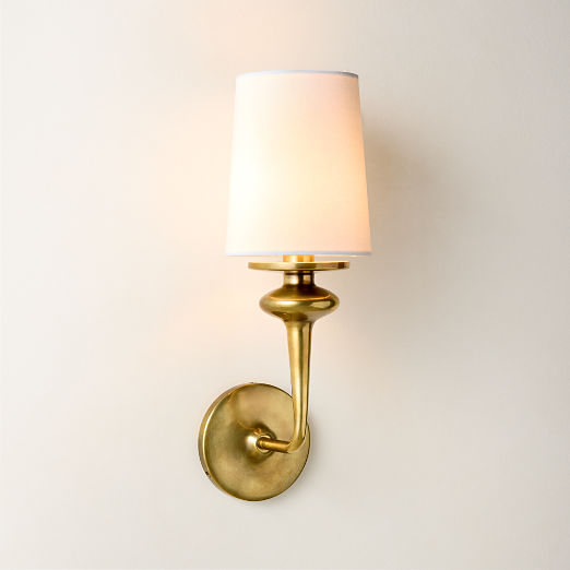 Lorent Aged Brass Wall Sconce Set of 2