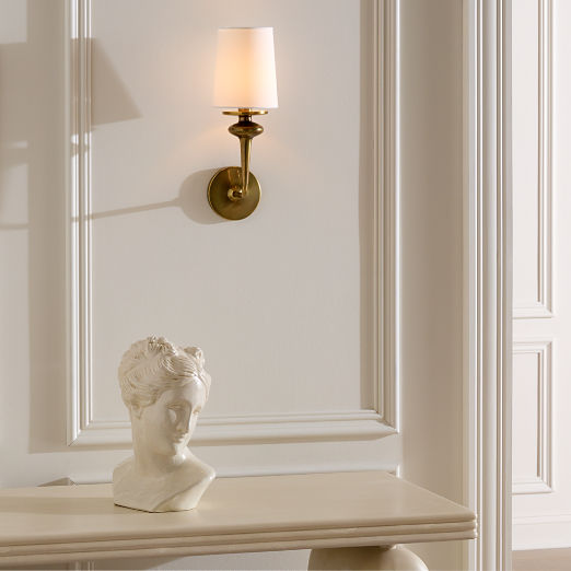 Lorent Aged Brass Wall Sconce Set of 2