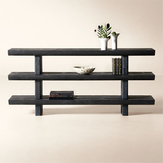 Lorraine 72" Black Spruce Bookcase