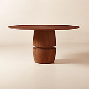 Lotto 60" Round Acacia Wood Dining Table