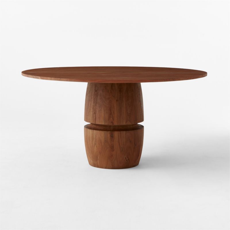 Lotto 60" Round Acacia Wood Dining Table - image 3 of 8