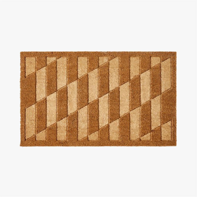 View Loua Natural Geometric Coir Indoor/Outdoor Doormat 18"x30" details