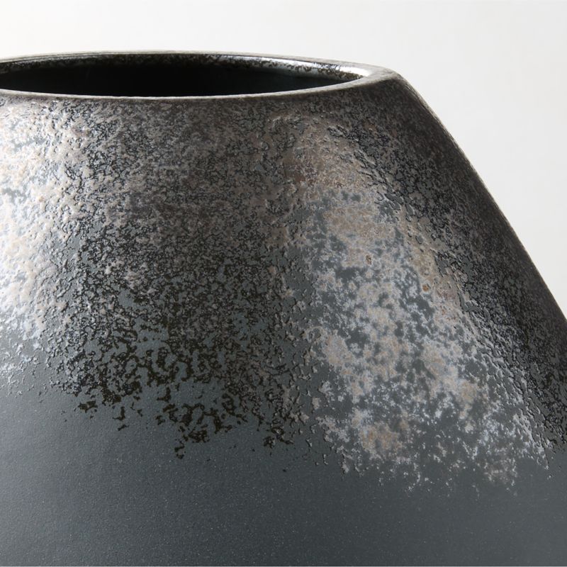 Loures Black Ceramic Vase with Reactive Glaze Large - image 3 of 6