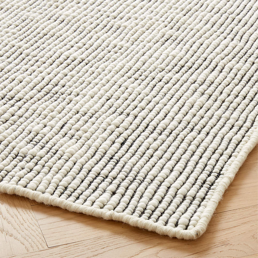 Handmade Braided Wool Off-white Soft Area Rugs