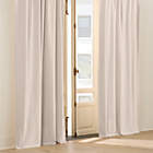 Lea Warm White Striped Linen Sheer Window Curtain Panel 48"x84"