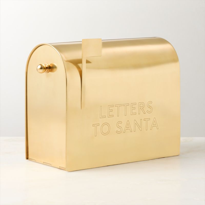 View Letters To Santa Mailbox Aged Brass Card Holder details