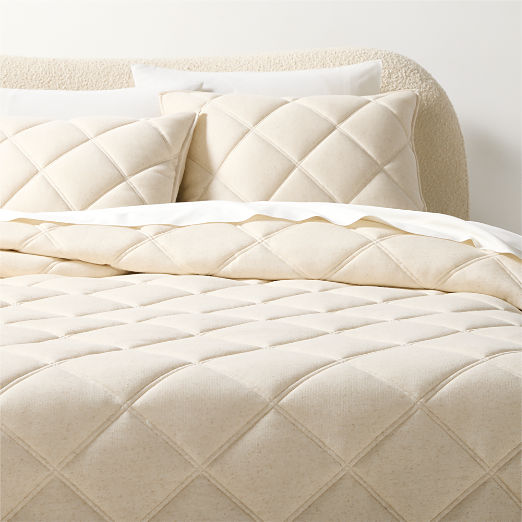 Luchetti Organic Cotton Taupe Diamond Quilt