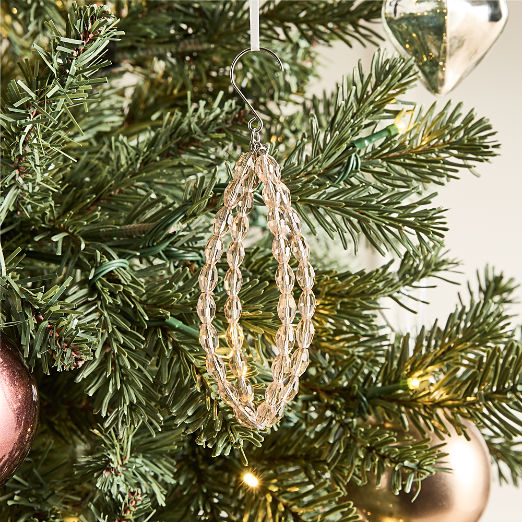 Lucia Amber Glass Christmas Tree Ornament Set of 8