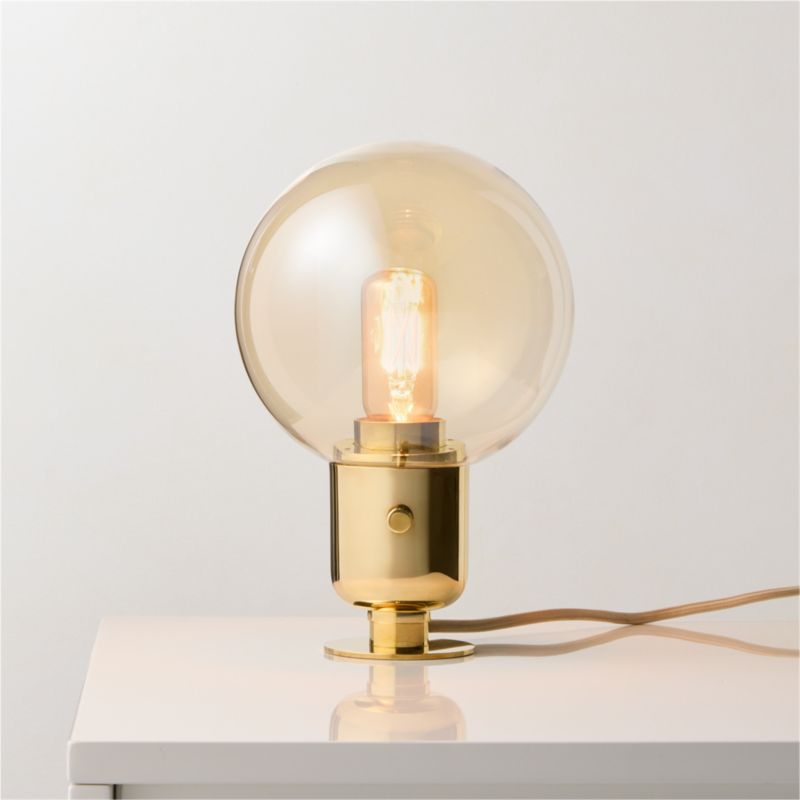 Lucienne Amber Glass Table Lamp by goop - image 0 of 5