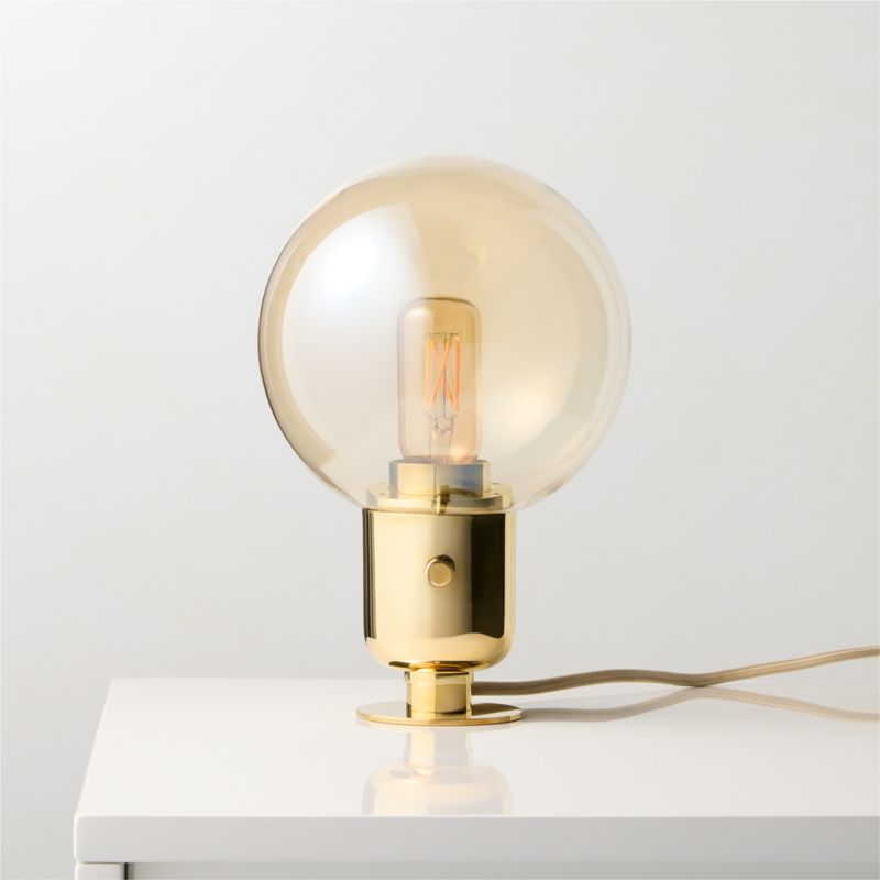 Lucienne Amber Glass Table Lamp by goop - image 2 of 5