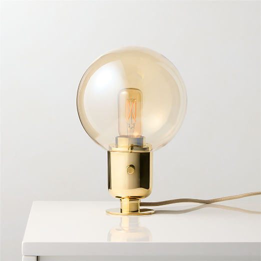 Lucienne Amber Glass Table Lamp by goop